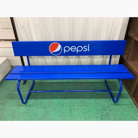 PEPSI ペプシ ロゴ入り ベンチ 青 PEPSI ペプシ ロゴ入り ベンチ 青