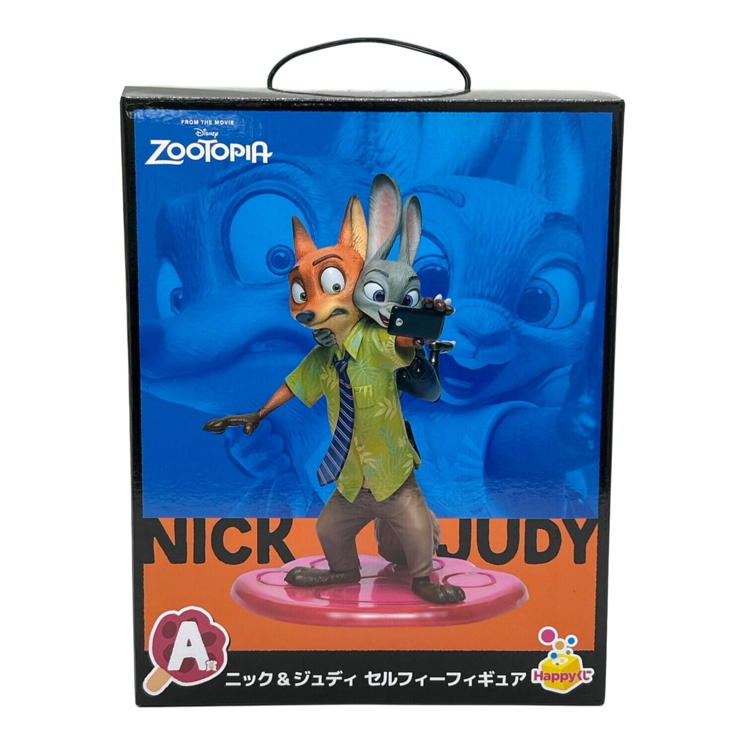 Happyくじ『ズートピア』A賞 ニック＆ジュディ セルフィーフィギュア