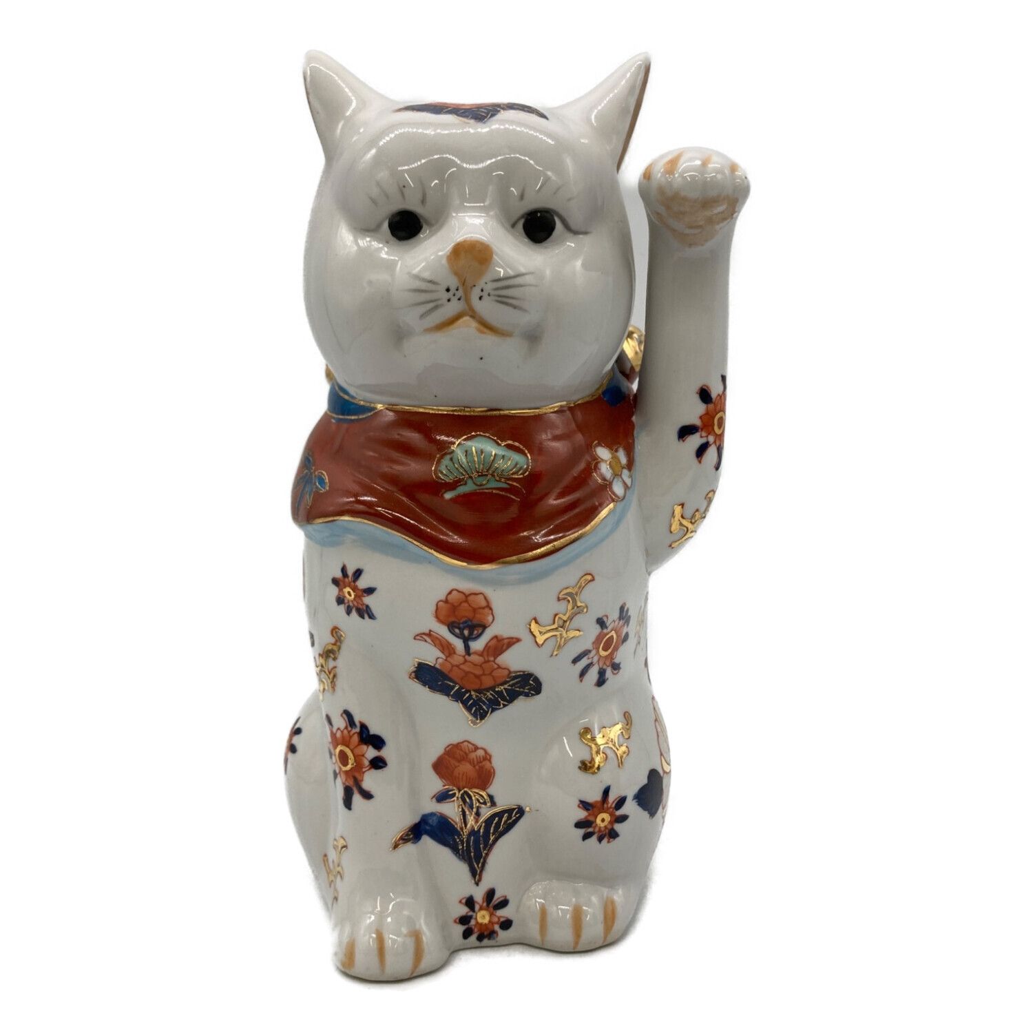 伊万里焼 招き猫 右手上げ アンティーク