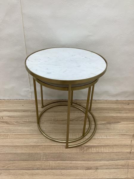 ZARA ミラー ゴールドネストテーブル ※小さい方のテーブルのみ ZARA