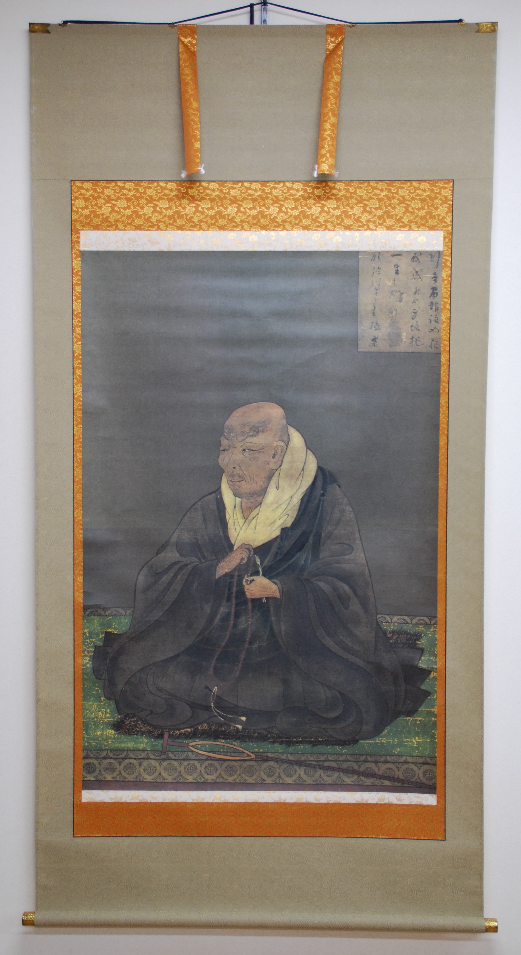 掛軸-1614 重要文化財 熊皮御影 親鸞聖人影像 印刷工芸作品 奈良国立