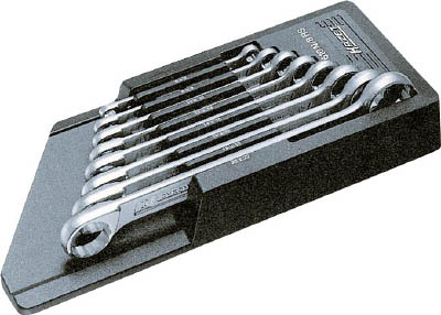 ハゼット 両口めがねレンチセット（ストレート） 8丁セット 610N/8RS