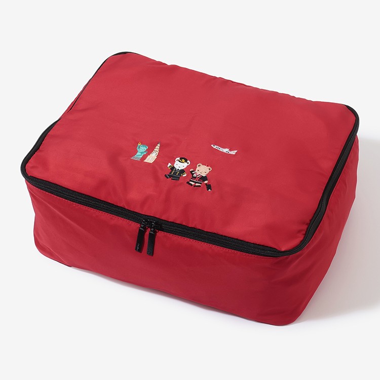 ファミリア◇JALオリジナル◇メッシュプリントパッキングケースM