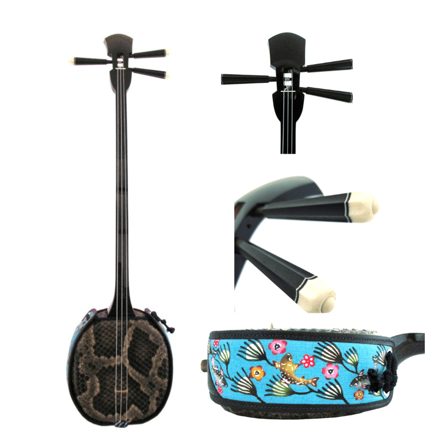 沖縄 三線(サンシン) 三味線 人工皮 スタンド付き 沖縄 三線(サンシン