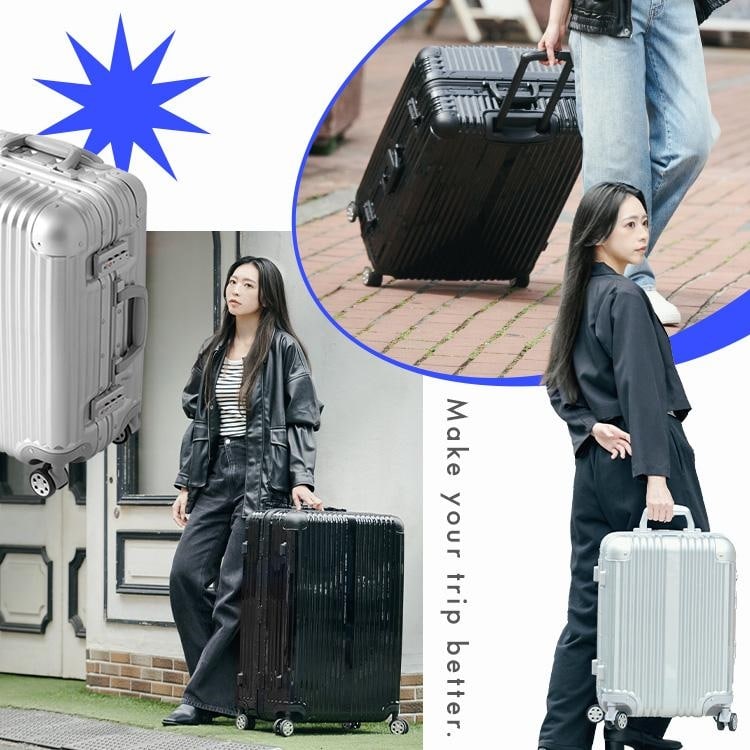 スーツケース 機内持ち込み可能 Lサイズ 120L シルバー HY15054