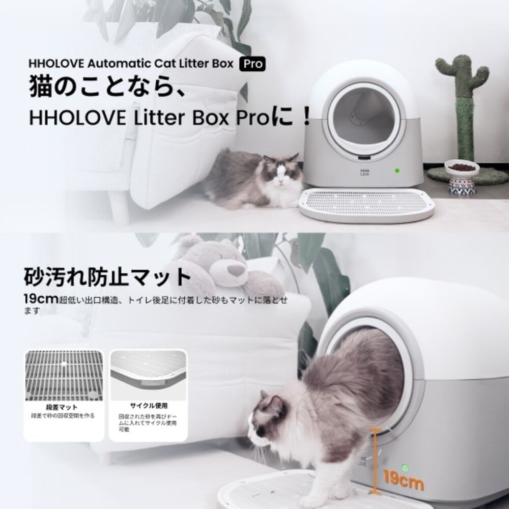 HHOLOVE 猫用自動トイレ メーカー直送 ▽返品・キャンセル不可[他商品