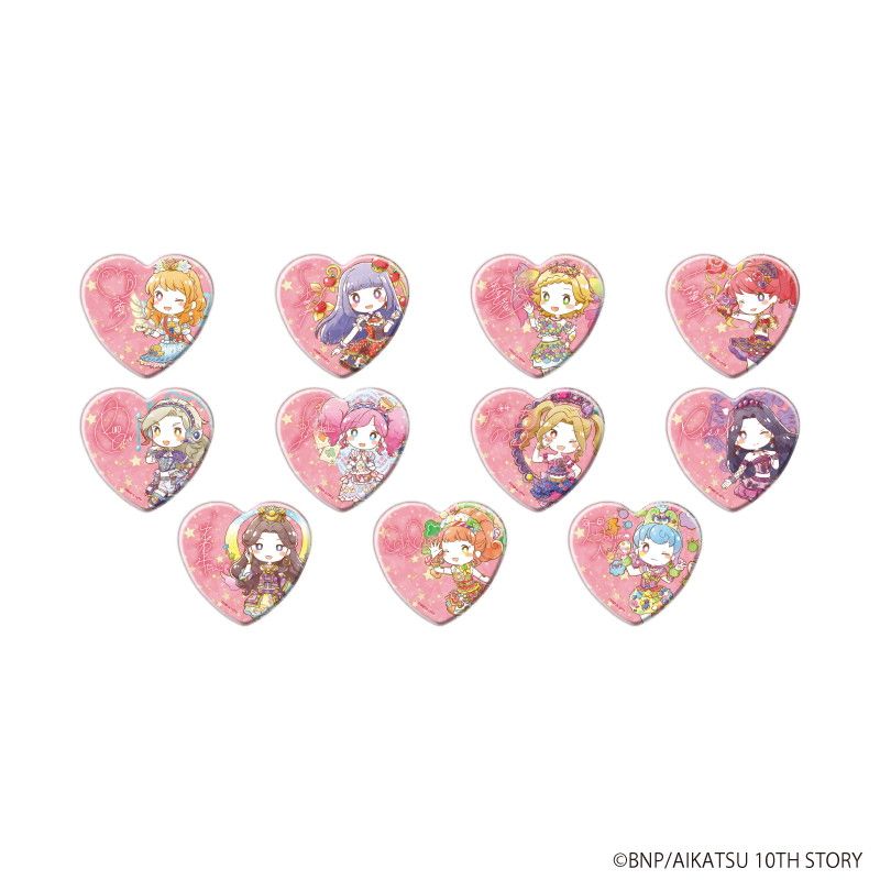 星宮いちご オールアイカツ 大衣装展 ハート缶バッジ 16点セット