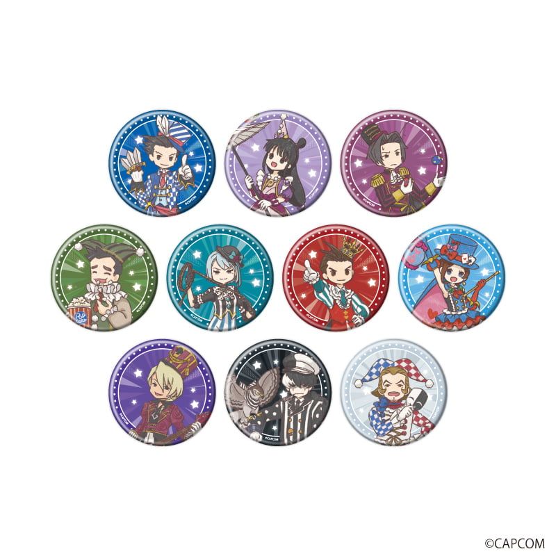 缶バッジ「逆転裁判」シリーズ01/サーカスver. コンプリートセット(全