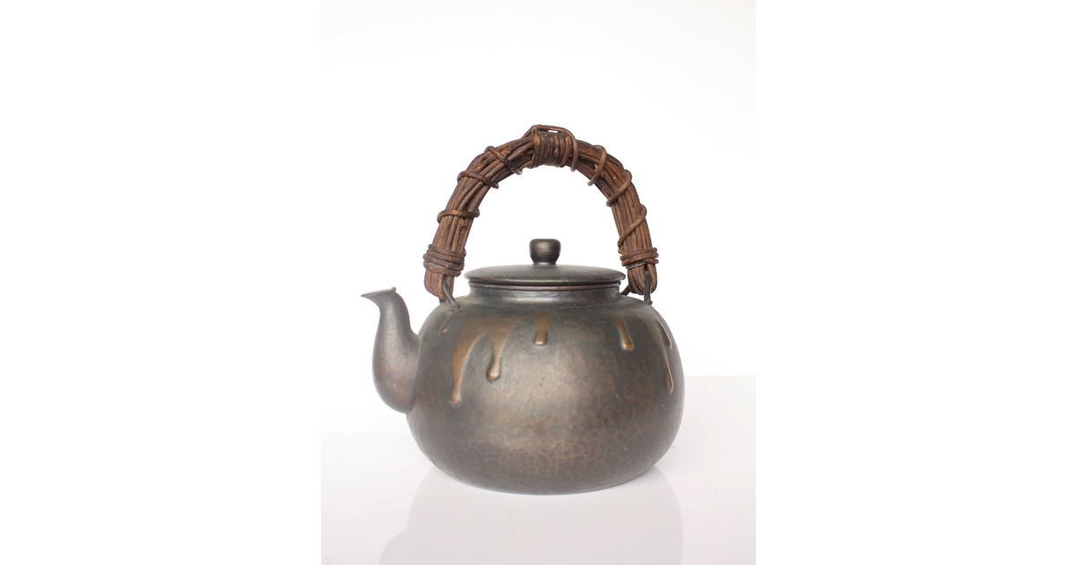 未使用】玉川堂 銅製 建水 茶こぼし 共箱 玉川堂 鎚起銅器 共箱付 建水