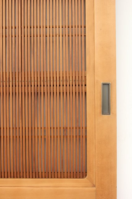 極上万本格子建具 2枚1組 L983Y｜骨董店 のびる 古美術 骨董 和風建具