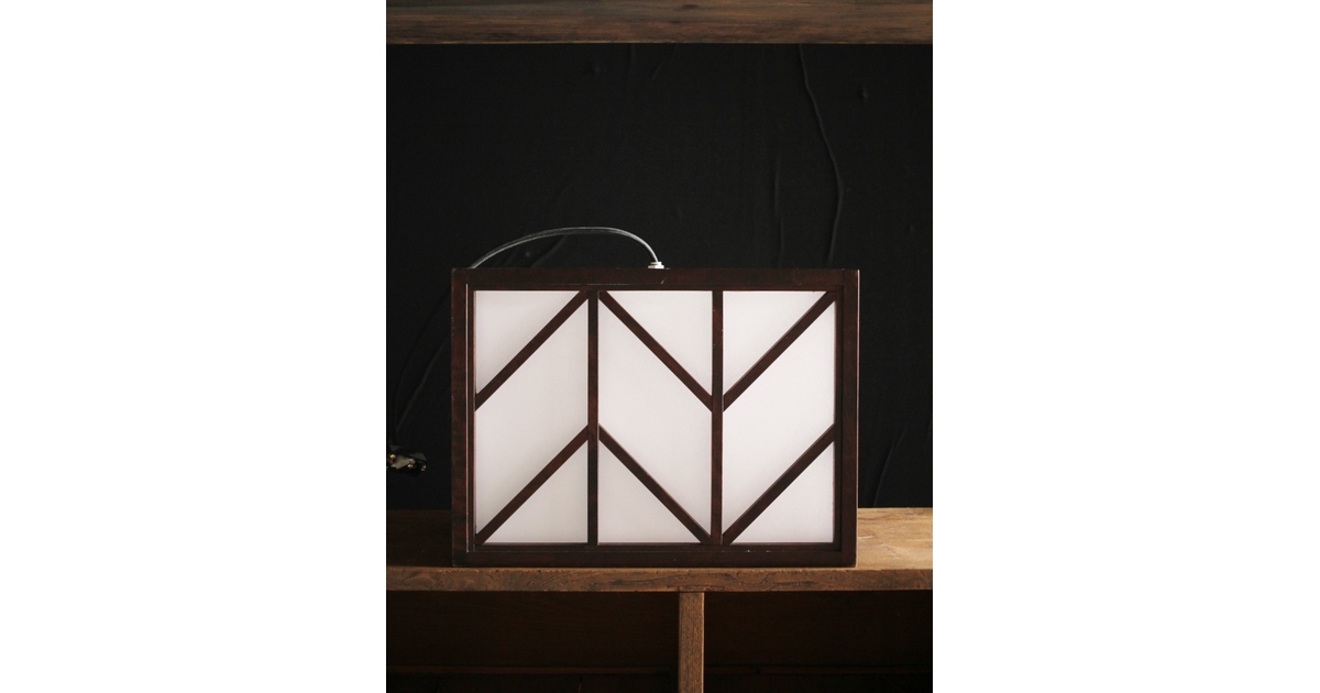 松本民芸家具 四方矢羽照明/電笠 A2008｜骨董店 のびる 古美術 骨董