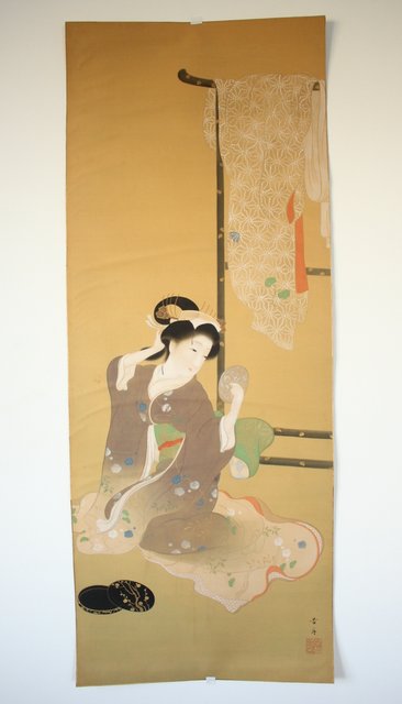 横尾芳月 真筆 舞妓 サイズF6号 美術年鑑評価額 600万 横尾芳月 真筆