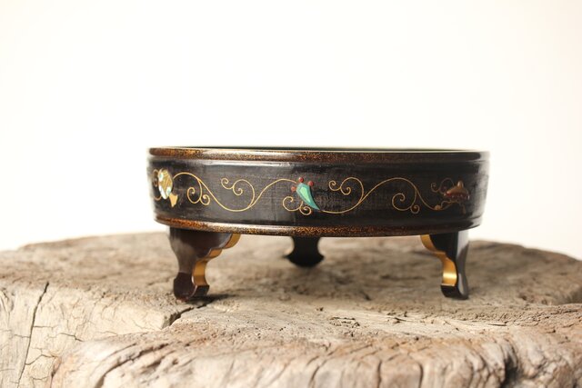 安藤七宝 安藤重兵衛作か 安藤氏謹製共箱 宝尽盆 Y038｜骨董店 のびる