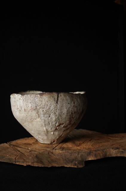 ♥絵志野 鉢 木箱付き 志野 建水 骨董品 絵志野鉢木箱付き志野建水骨董品