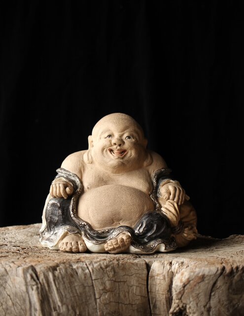 三代 高橋道八 布袋和尚 伏香炉 P431｜骨董店 のびる 古美術 骨董 和風