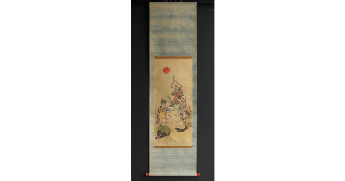 日本時代の掛け軸その美术品 肉筆保証 骨董品 ※江戸鎌倉平安X1063C16-8