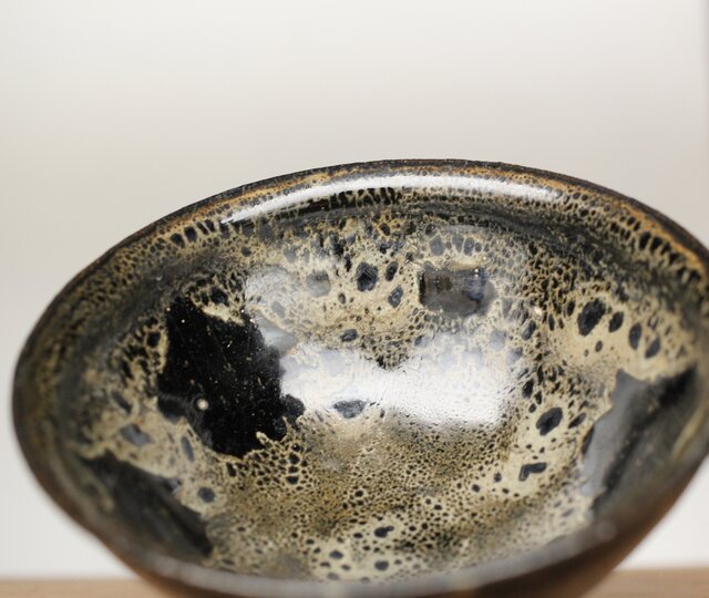 五代 清風与平 天目釉 茶碗 共箱 P456｜骨董店 のびる 古美術 骨董