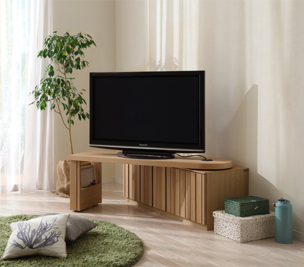 ⭐︎カリモク製/木製テレビ台 ガラス扉付き ブラウン/送料設置無料