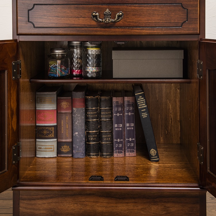 オールドカリモク 木製 棚 5段キャビネット 引き出し アンティーク