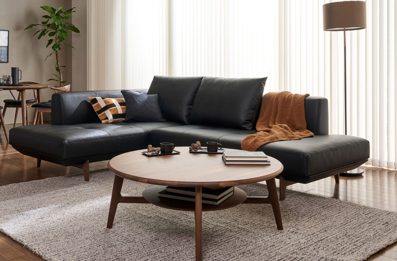 パソコンPC 様 カリモク サイドテーブル L字型 ソファテーブル 収納付