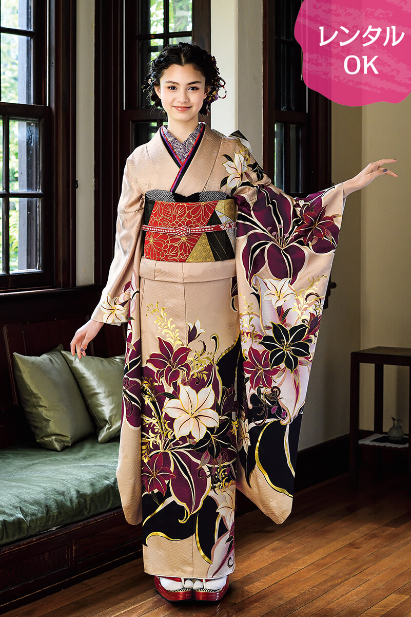 振袖 豪華 金駒 銀駒 金彩 銀通し身丈168cm 撥水加工済 振袖