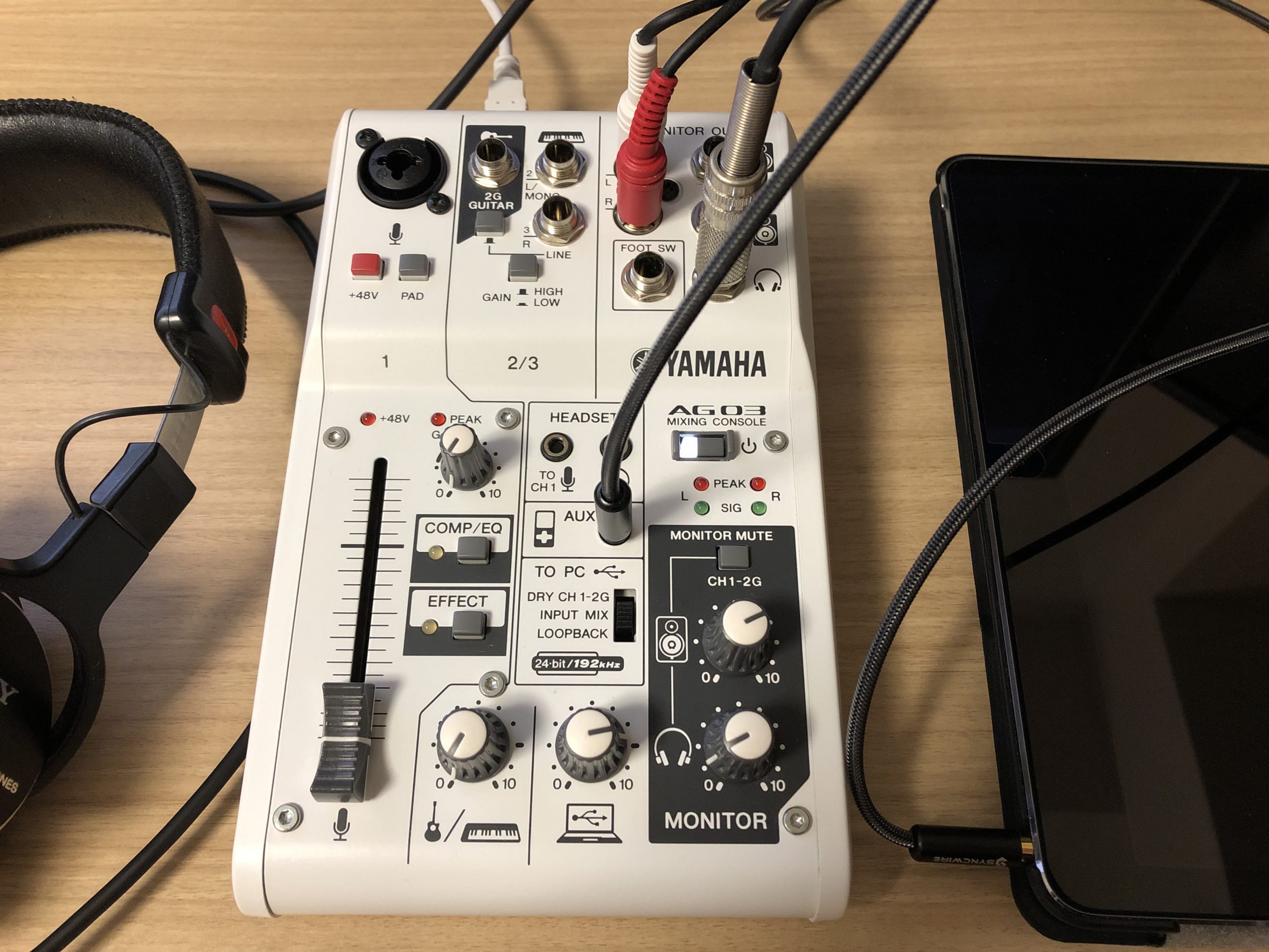 YAMAHA AG03 DJミキサー iPad接続 図解】AG03の接続方法や必要なもの