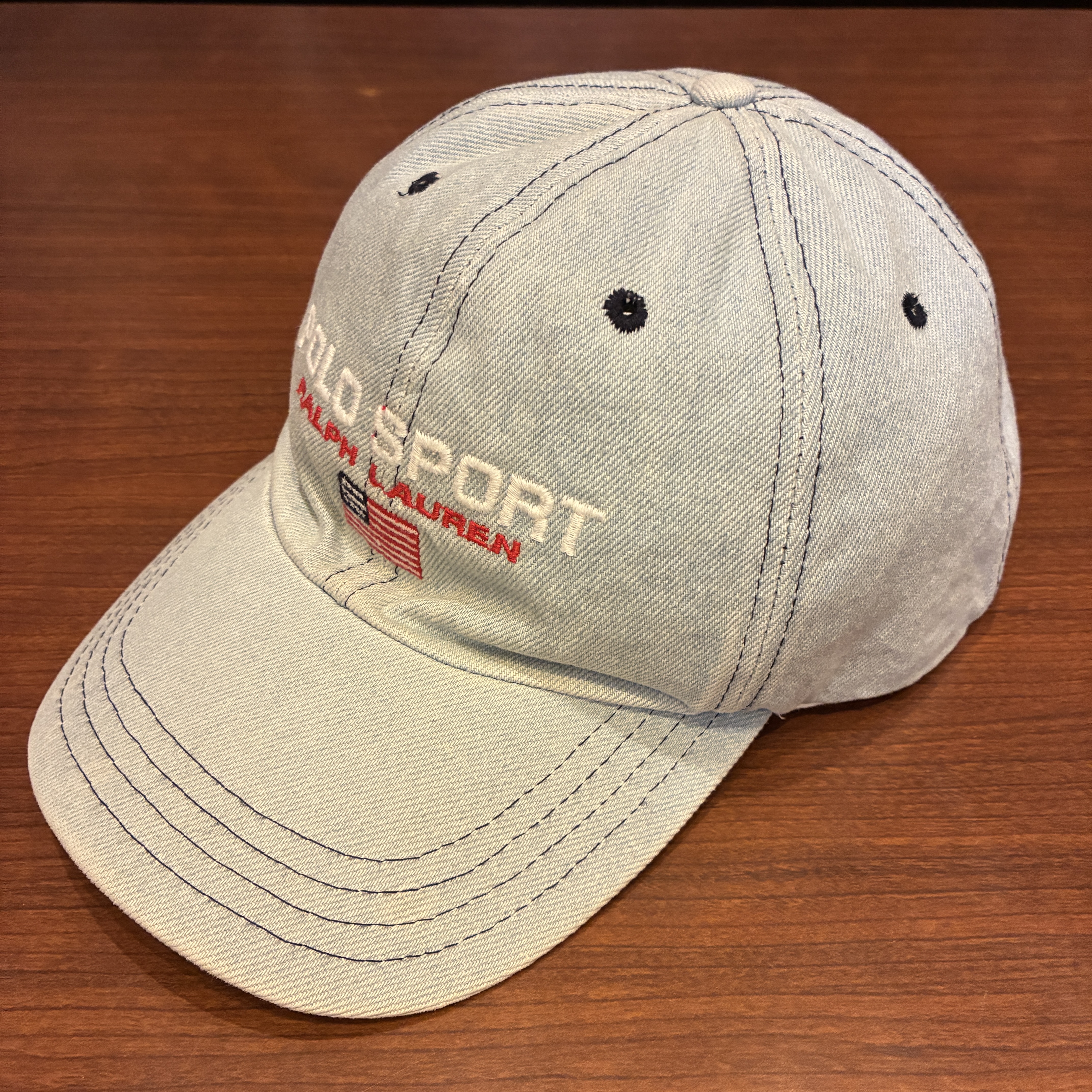 POLO SPORT LOGO DENIM CAP 1990'S OLD｜SAFARI サファリ｜高円寺