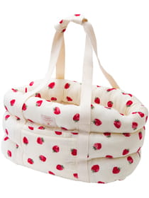 わんこのキャリーバッグ】いちごモチーフのピンク わんこのキャリー