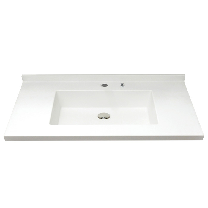 セミオーダー人工大理石一体洗面カウンターFlex Sink（ﾌﾚｯｸｽｼﾝｸ）ﾌﾗｯﾄ