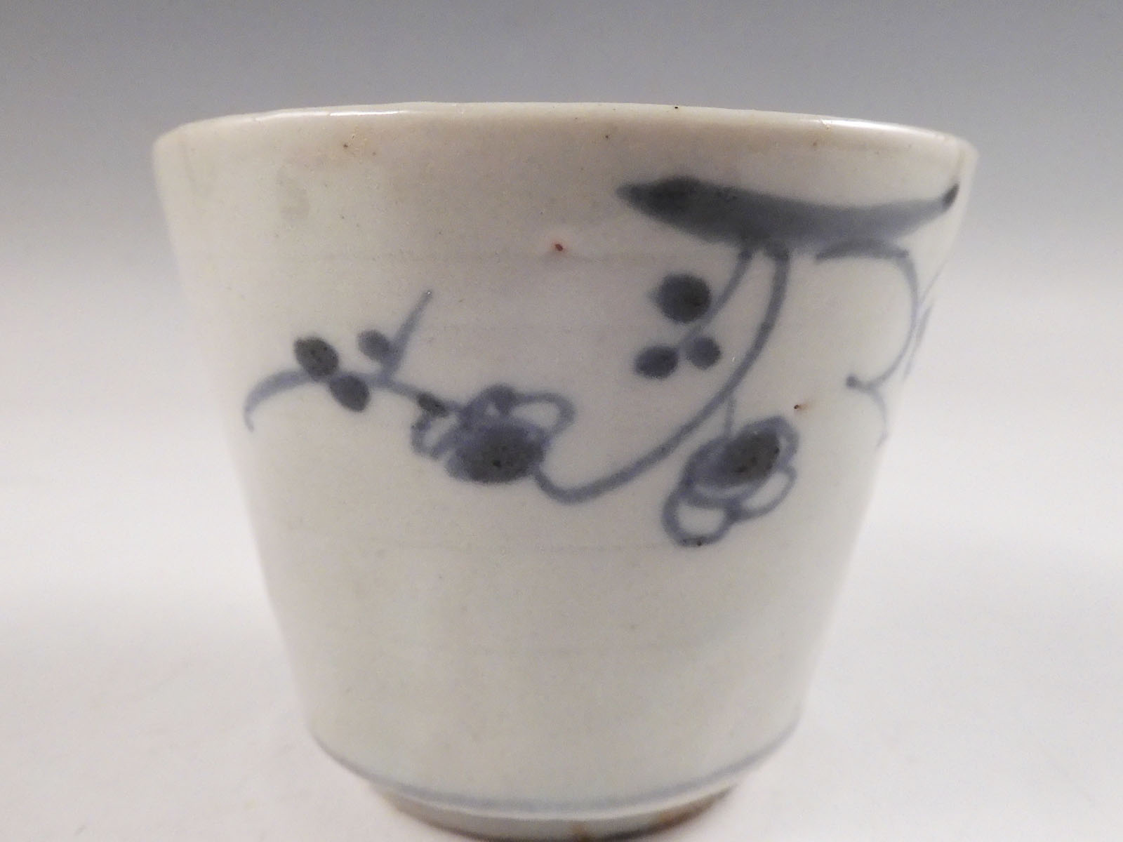 大ぶり 古伊万里 染付 蛸唐草 大猪口 そば猪口 骨董 アンティーク 江戸