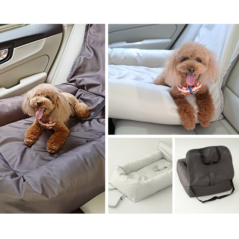 後部座席用 ペットベッド カーベッド 小型犬 中型犬 撥水 車載 | 寝具