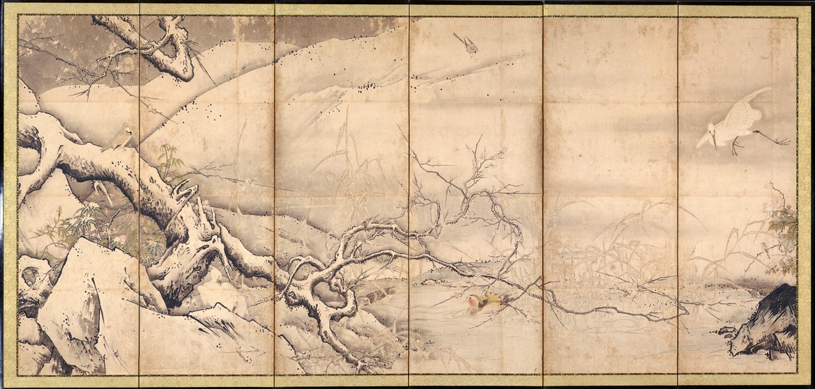 e国宝 - 四季花鳥図屏風