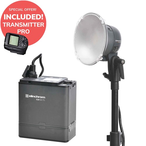 Elinchrom ELB 500 TTL To Go - Battery Studio Flash with HSS