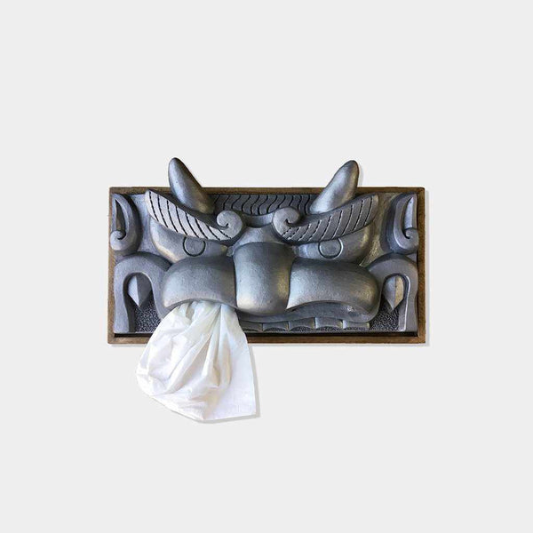 遠州鬼瓦 鬼板師名倉秀三 鬼面瓦 34cm 【公式通販】