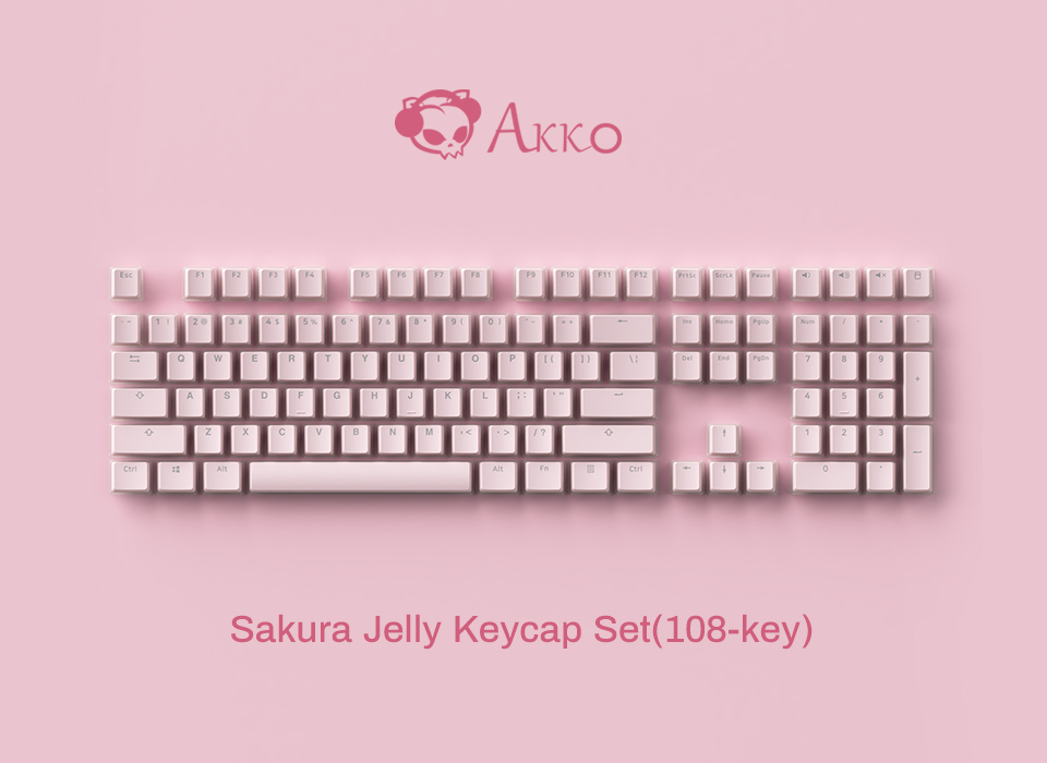 Sakura Jelly Keycap Set (108-key) | Akko Official Global Site
