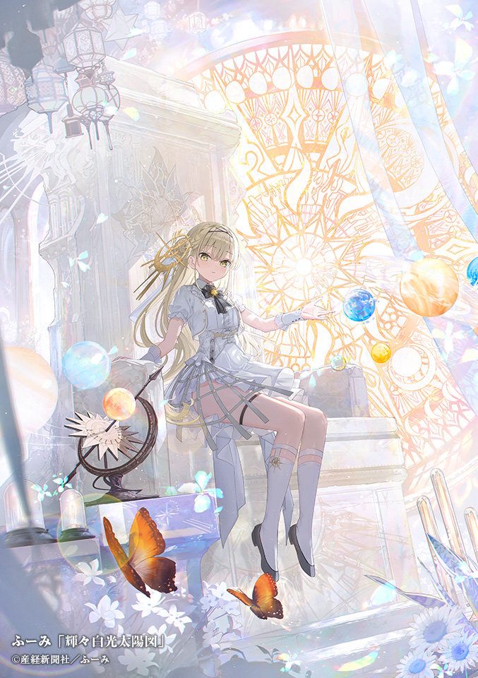 絵師100人展14 ミュシャ 光彩 複製原画【ノングレアガラス】 絵師100人