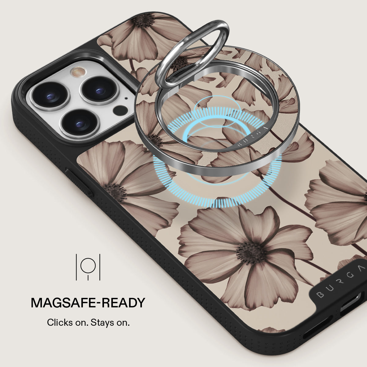 BURGA iPhone SE (2022)ケース マグネティックリングホルダー Magnetic