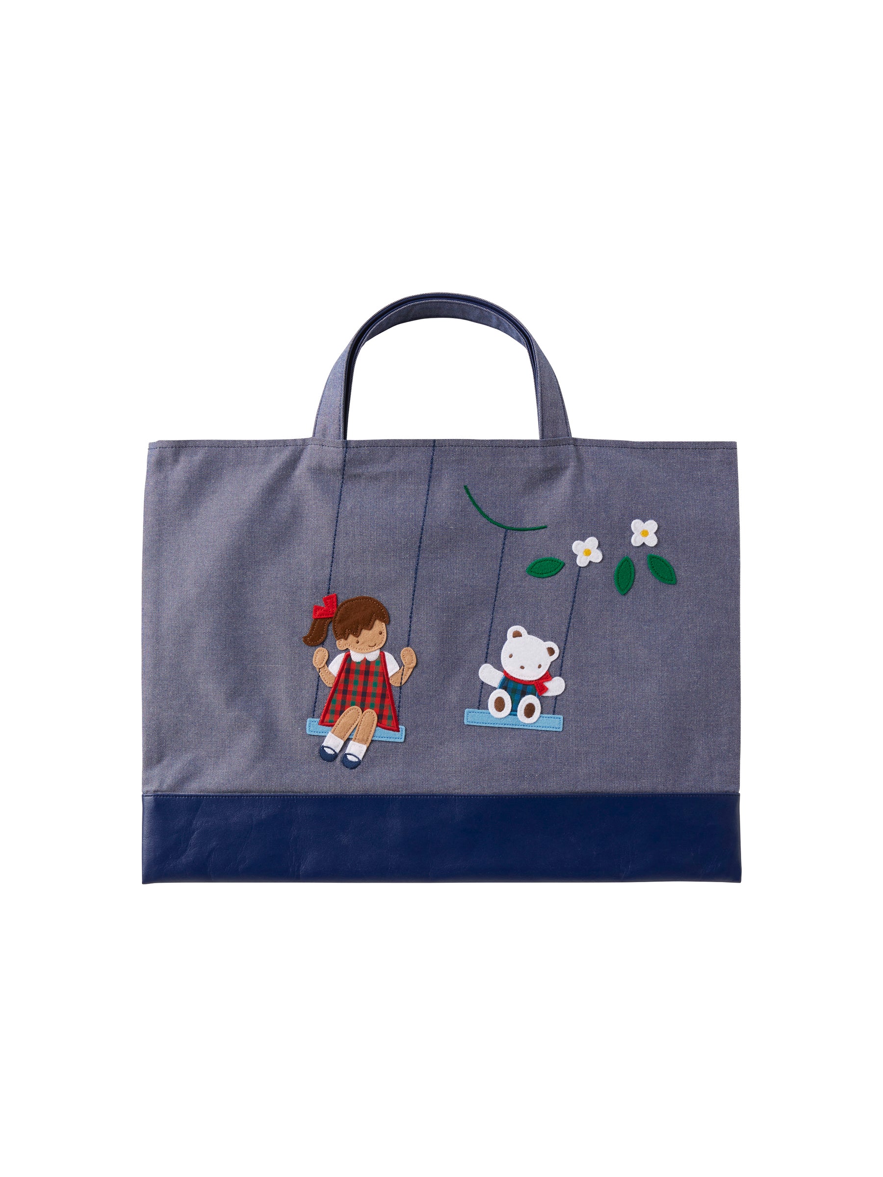 familiar デニムバック バレリーナ 黒 デニムバッグ | ファミリア公式