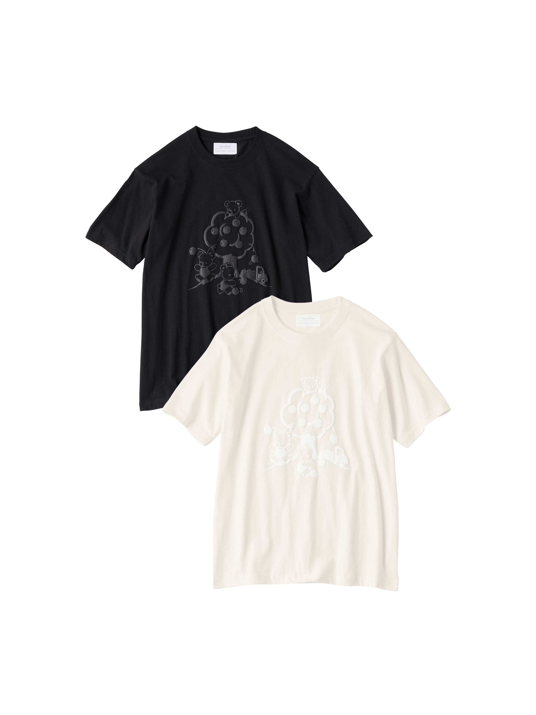 受注販売】立体プリントのTシャツ（りんご）〈keisuke kanda