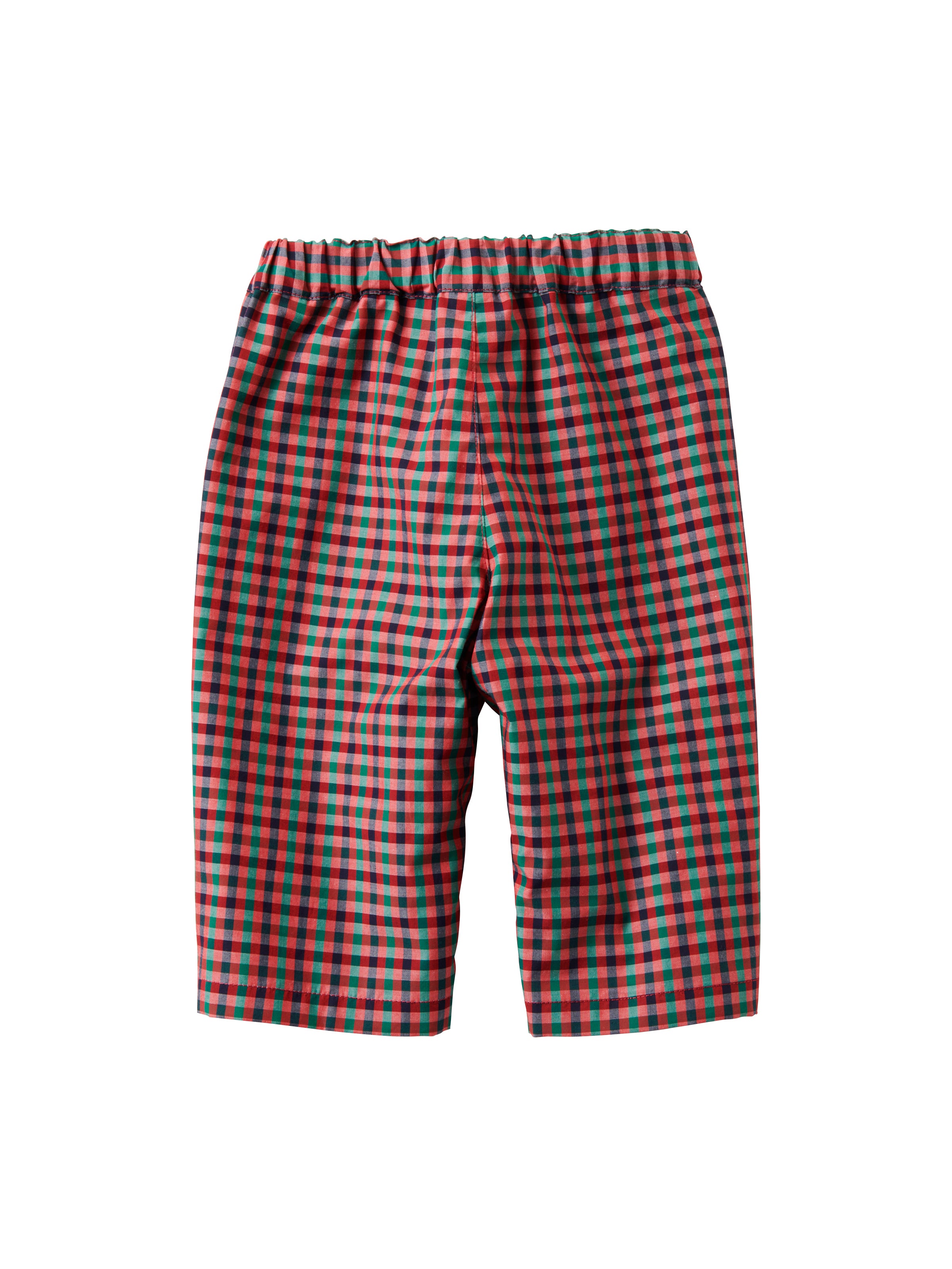 ファミリア】新品 パンツ 9分丈 ロング チェック XF 女の子 男の子 赤