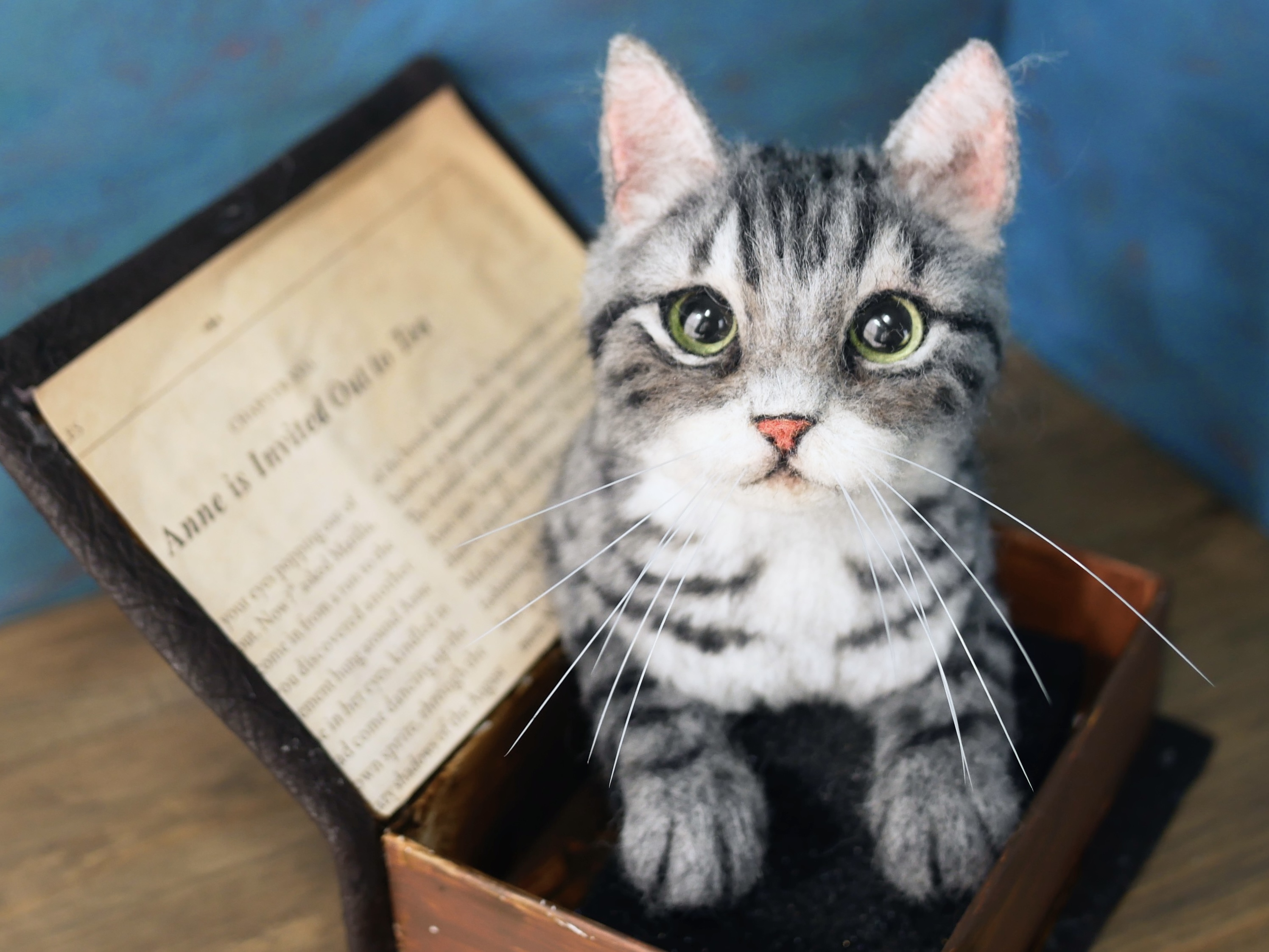 コースレッスン】羊毛フェルトで作る！リアルなサバトラ猫制作講座