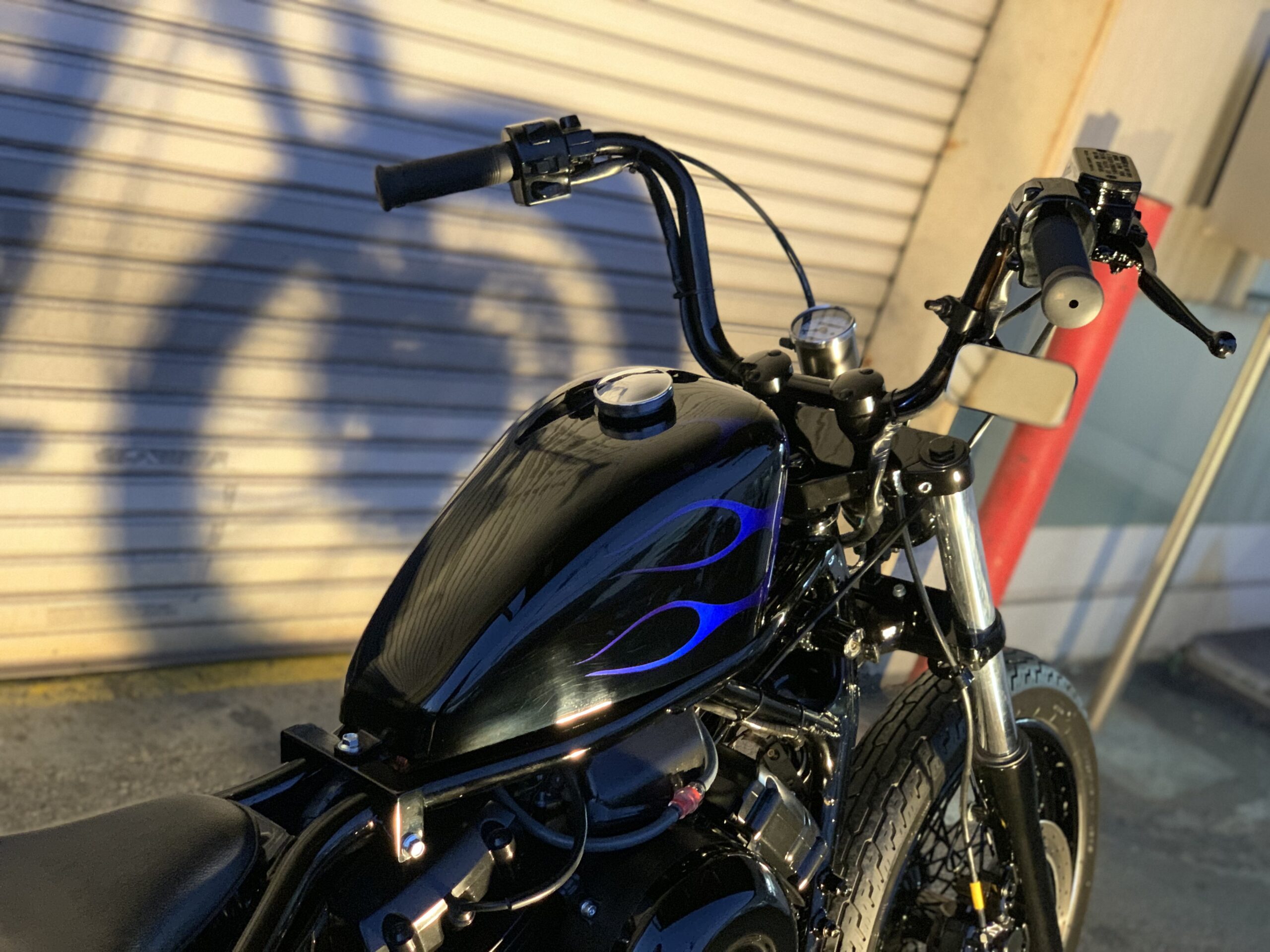 ドラッグスター400 クラシック タンク ファイヤーパターン フレイムス