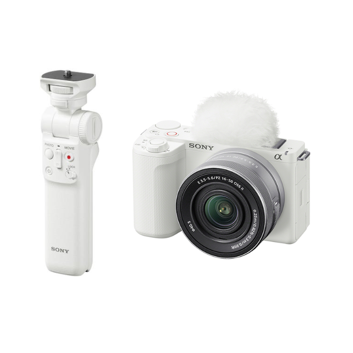 美品】Sony ZV-E10+電動ズームレンズ+シューティンググリップ＋SD 美品