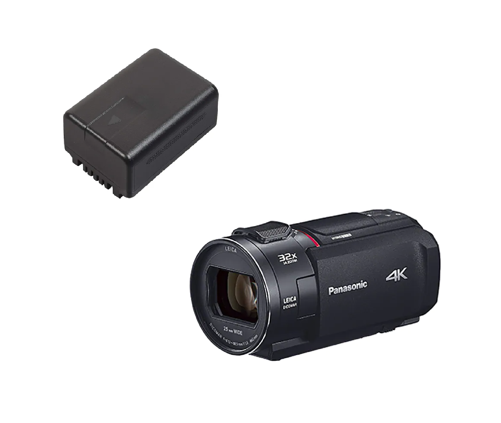 動作確認済 Panasonic HC-V520M ビデオカメラバッテリー 2個 動作確認