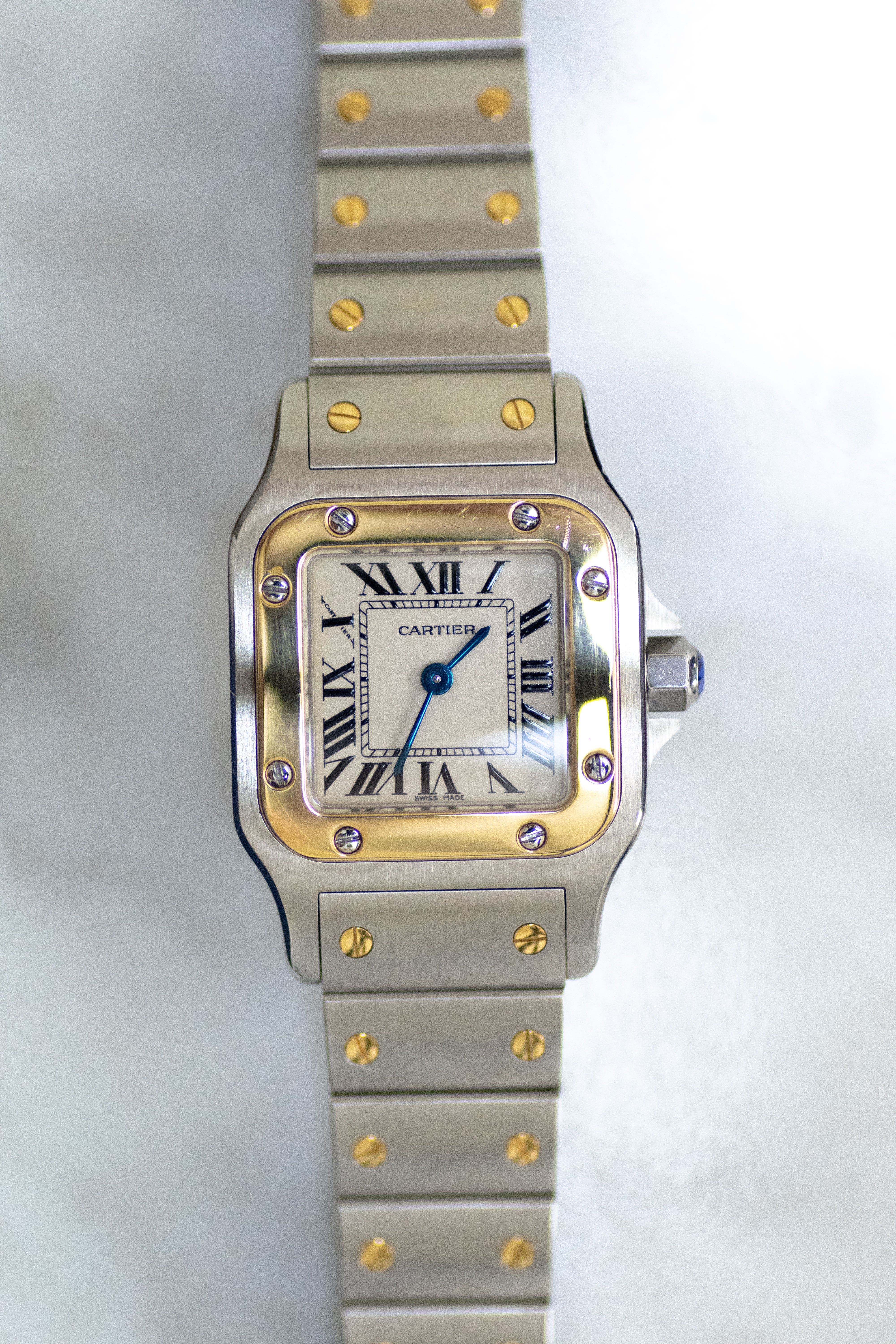 カルティエ CARTIER サントス ガルベSMコンビ 12ミリ2コマ カルティエ