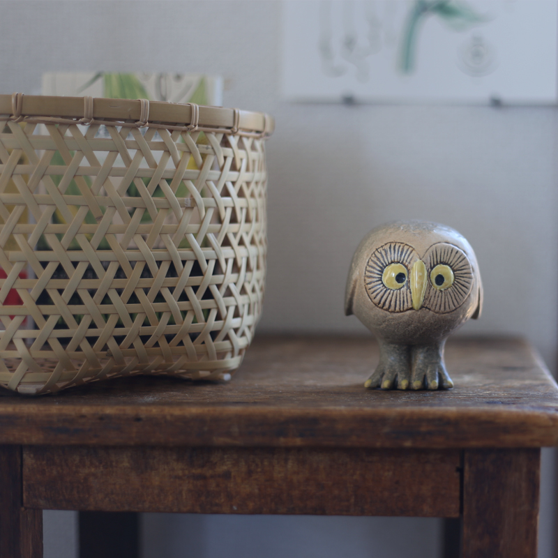 リサラーソン（Lisa Larson）フクロウ 陶器 置物 リサラーソン（Lisa