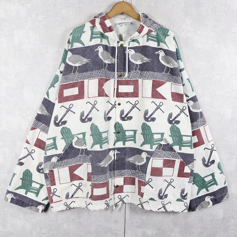 90s 90年代 アメリカ製 ミシガンラグ カモメ アンカー シグナル