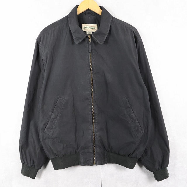 90's ST JOHN'S BAY レザースウィングトップ ライナー付 黒 M 90s 90