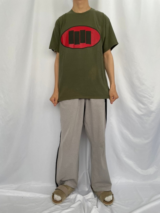 90s 90年代 ブラックフラッグ バンT 音楽 ミュージック ロゴ カーキ