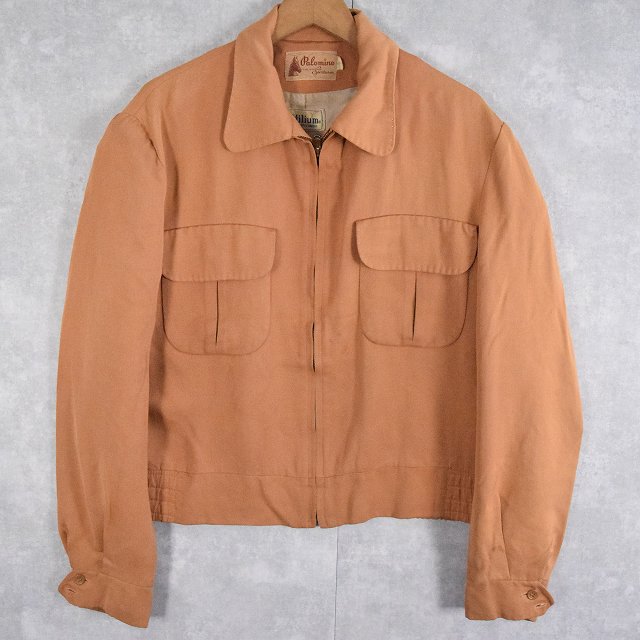 50s レーヨンギャバジンジャケット 古着 50s davega レーヨン